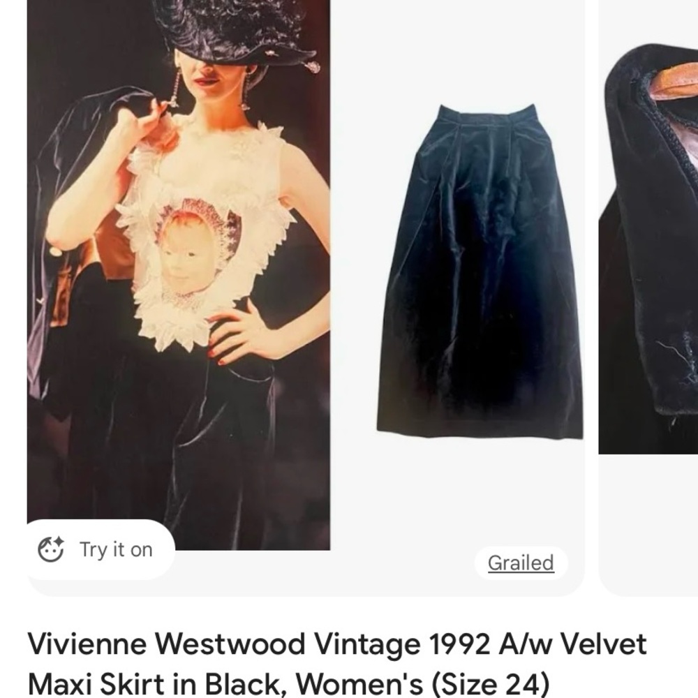 Vivienne Westwood Velvet Black Skirt - Picture 7 of 7